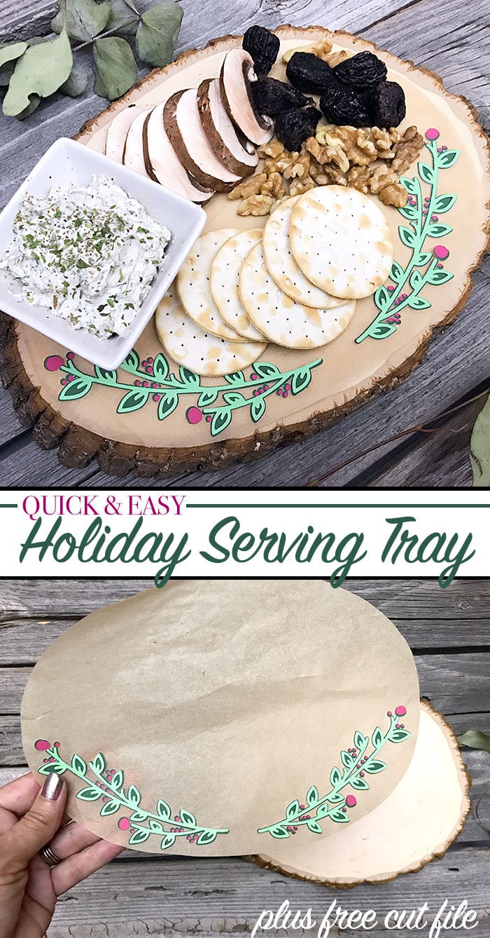 Quick and easy serving tray with free cut file by Jen Goode