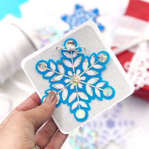 DIY Snowflake craft projects with an original SVG cut file by Jen Goode