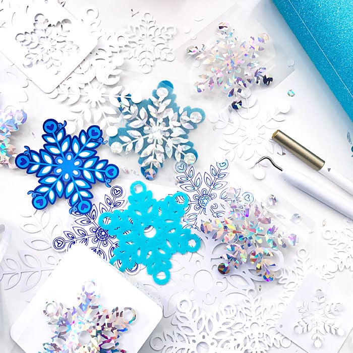 Cut all kinds of snowflakes with this snowflake svg design by Jen Goode
