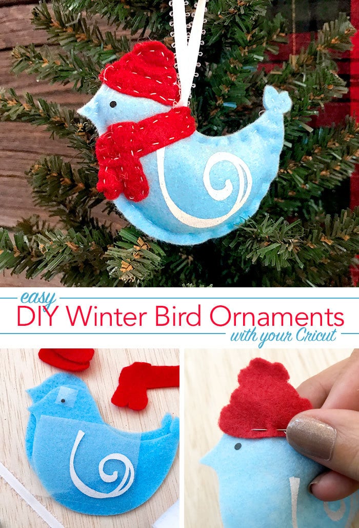 How to make a felt birdie ornament with your Cricut
