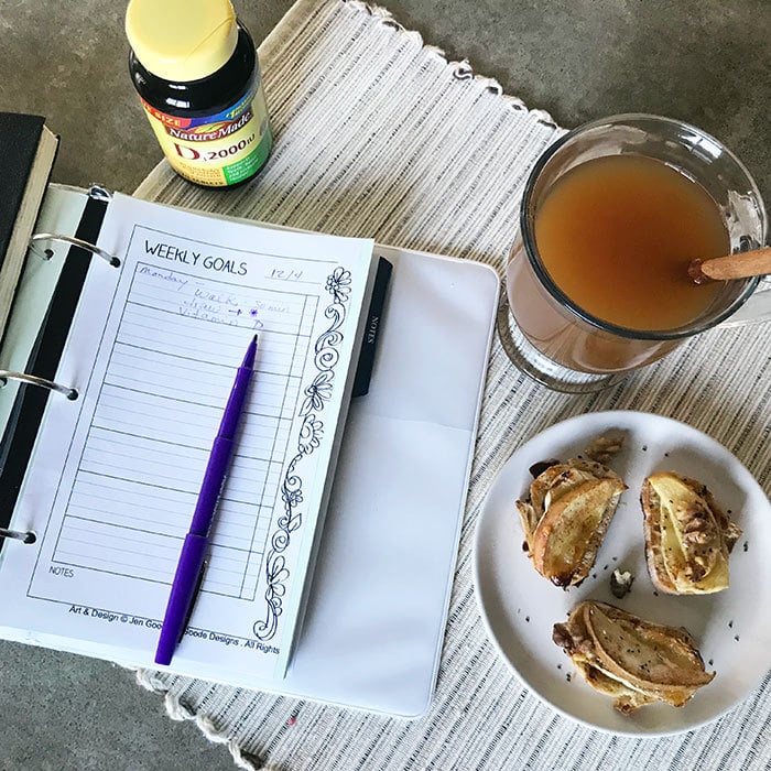 Keep track of your healthy goals with free printable by Jen Goode