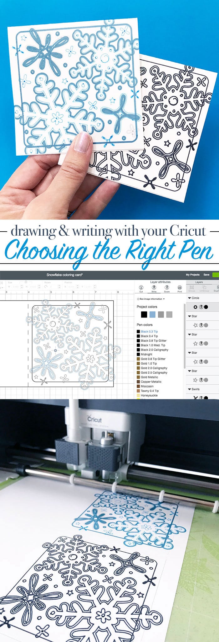 Choosing the right pen to use with your Cricut drawing project
