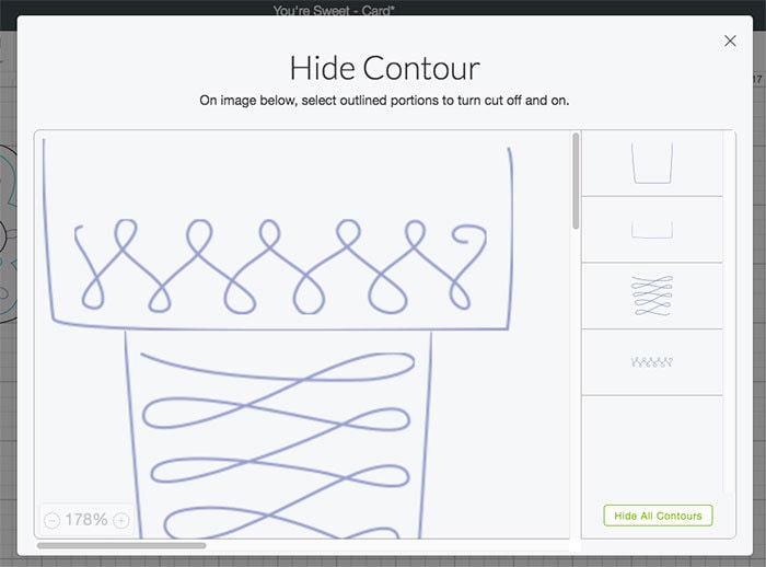 Use contour to edit lines to draw