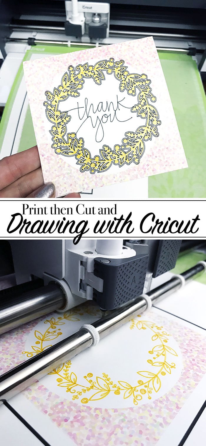 Drawing with print then cut designs and Cricut 