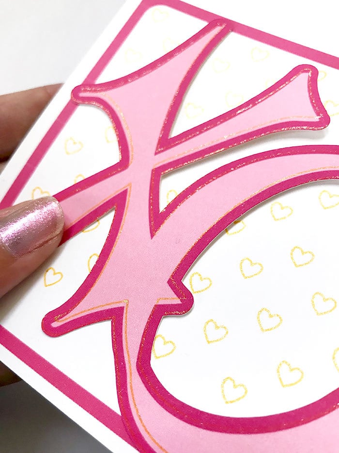 Use the glitter pen to add sparkle to a Cricut project