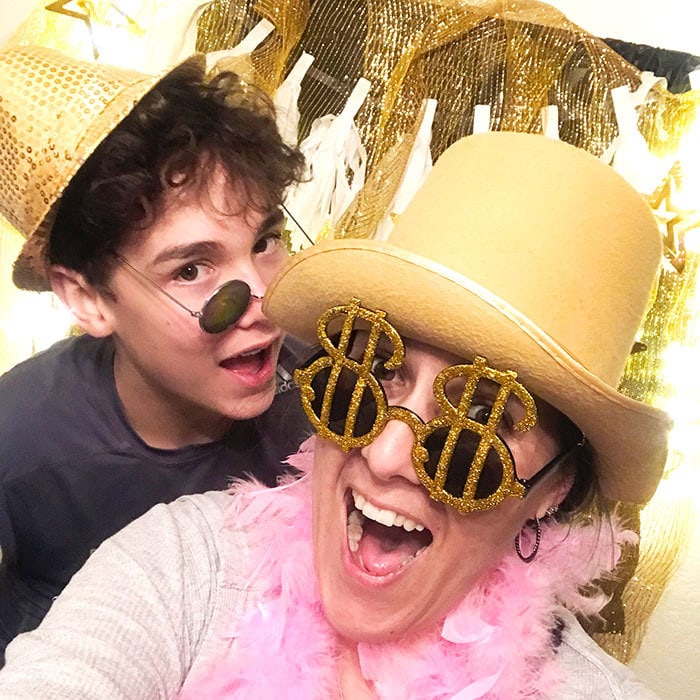 Fun with a photo booth for New Year's Eve