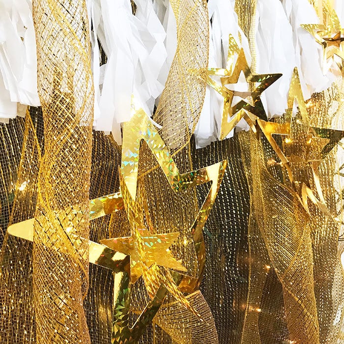 Stars and sparkle photo booth backdrop