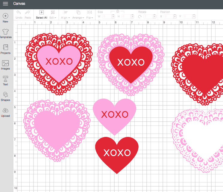 Heart svg cut file options designed by Jen Goode