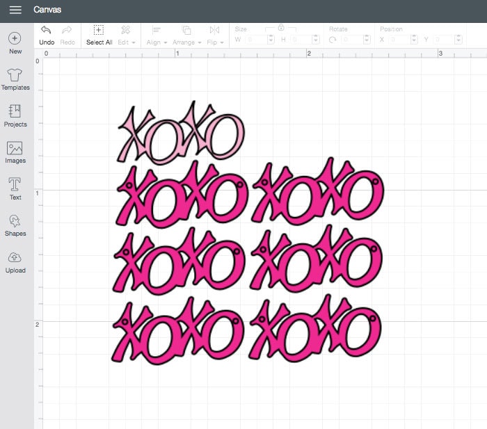 XOXO Necklace word art to make with your Cricut - designed by Jen Goode