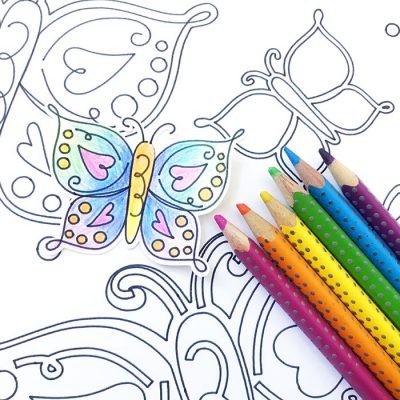 Drawing butterflies with SVG design by Jen Goode and Cricut