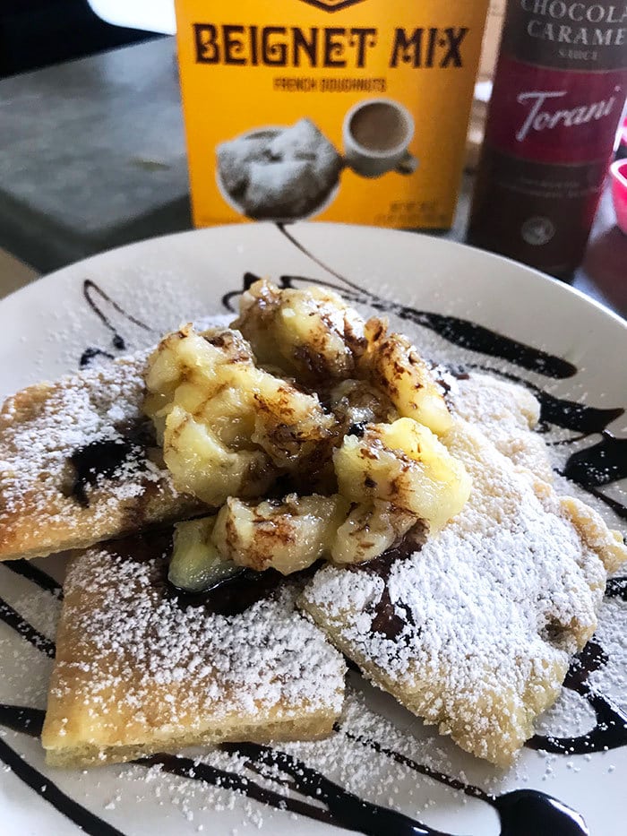 Chocolate banana beignets