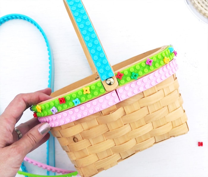 Apply your favorite building block accessories to decorate your Easter Basket