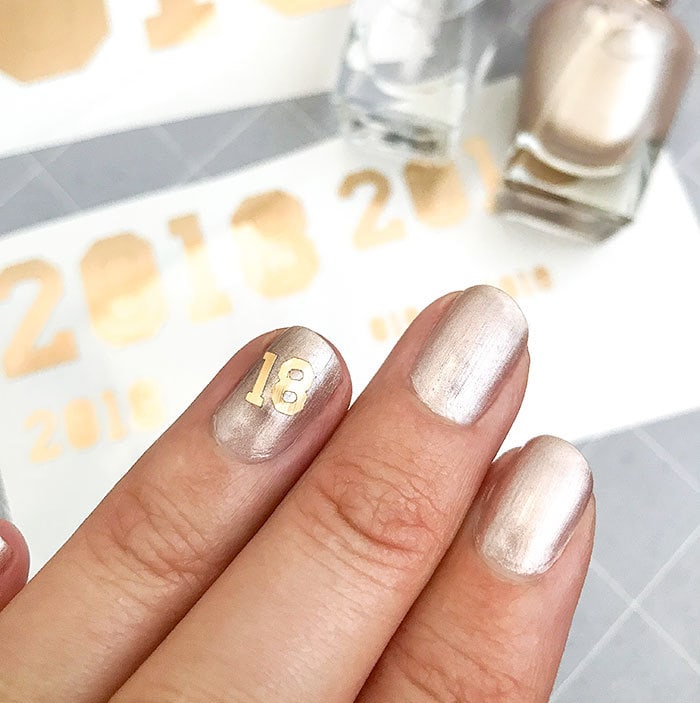 quick and easy nail art for graduation - use your cricut to create class year nail art
