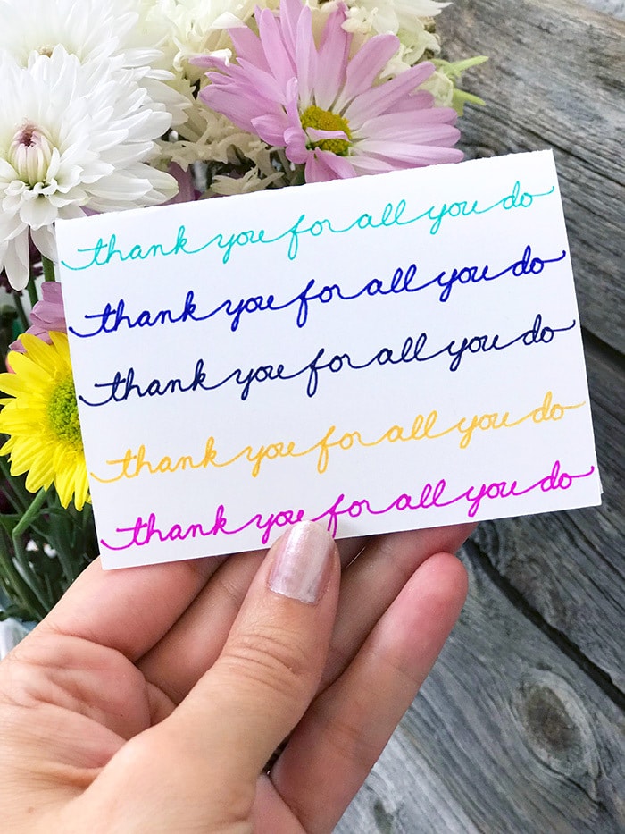 DIY Thank You Card with Gift Card Holder - designed by Jen Goode and made with Cricut