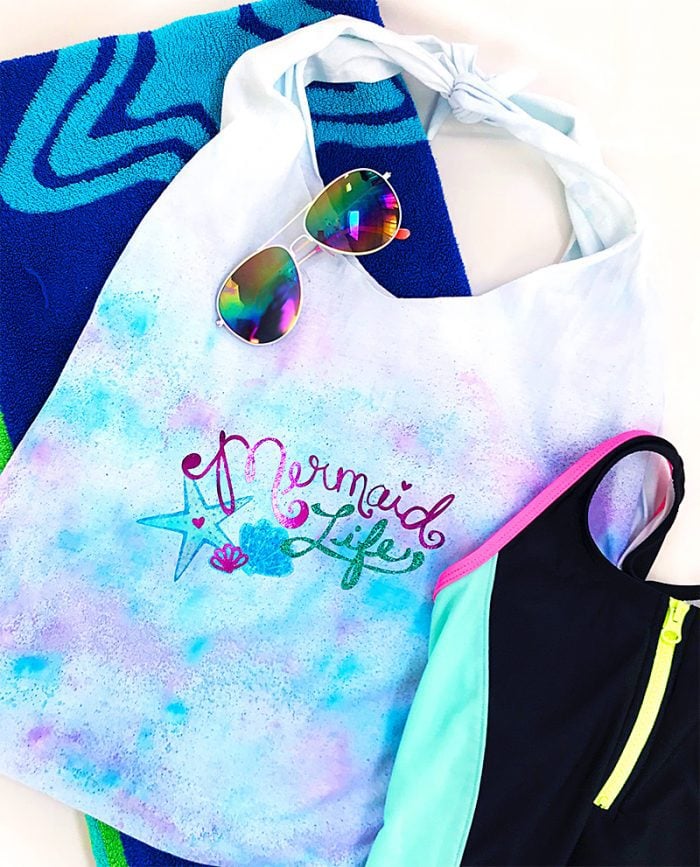 Mermaid Life DIY Beach Bag with your Cricut