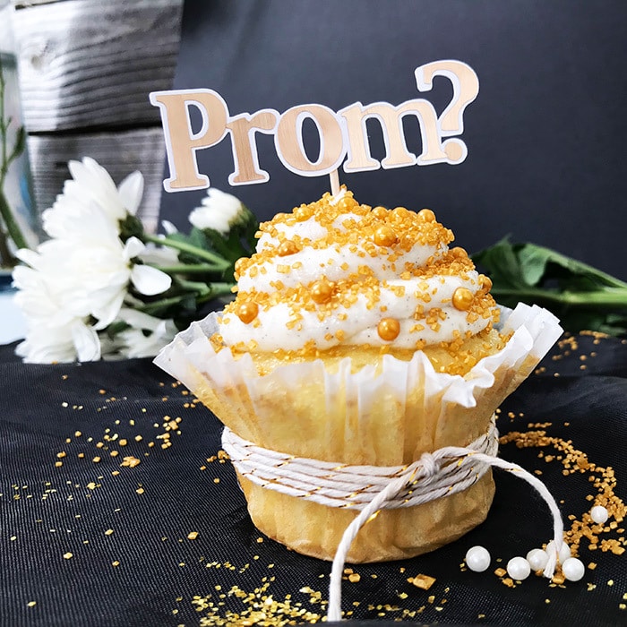 Make a cute Prom proposal cupcake