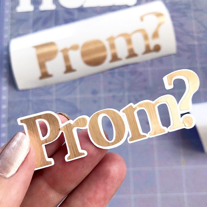 Prom word art made with Cricut