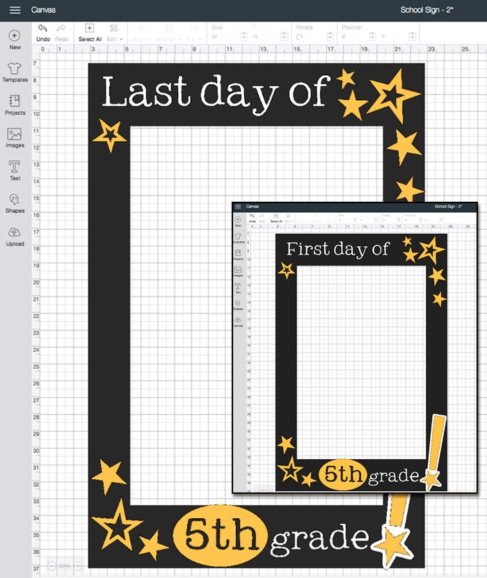 Use your Cricut to make a fun School sign for first and last day of school 