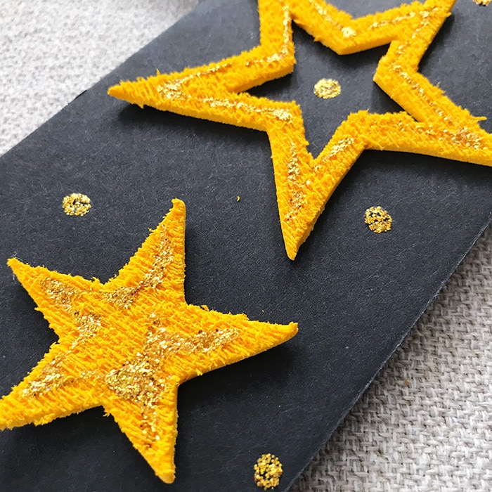 Layer glitter glue on craft foam for extra sparkle with school crafts