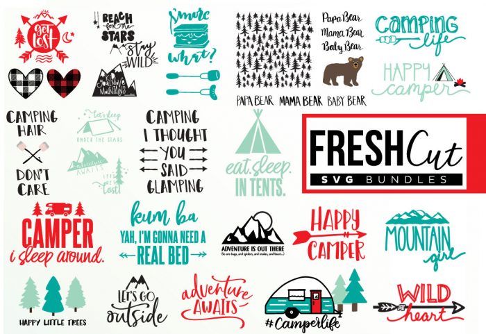 Fresh Cuts SVG Bundle - Camping art designs