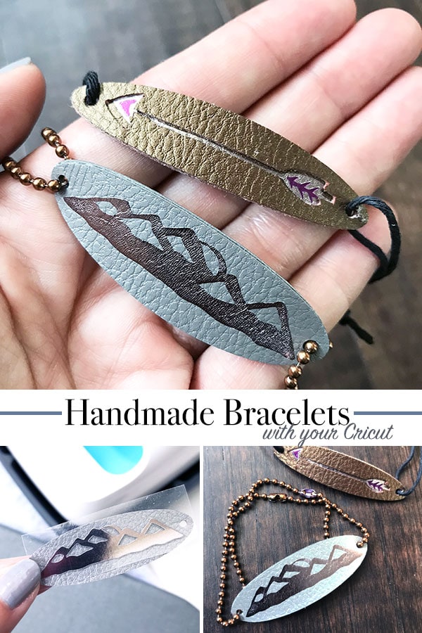 How to make bracelets with leather and your Cricut - design by Jen Goode