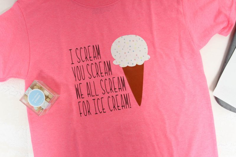 Ice Cream T-shirt to make with your Cricut designed by Everyday Party Magazine