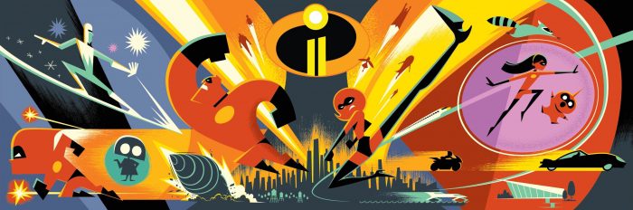 Stylized concept art for Disney Pixar's Incredibles 2 Movie ©2018 Disney•Pixar. All Rights Reserved.