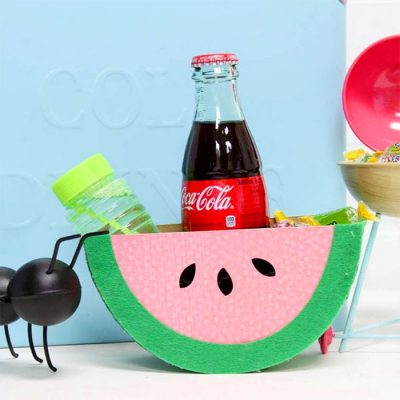 Create a darling watermelon party favor with your Cricut Maker and designs from JGoode - project design by Jessica Roe