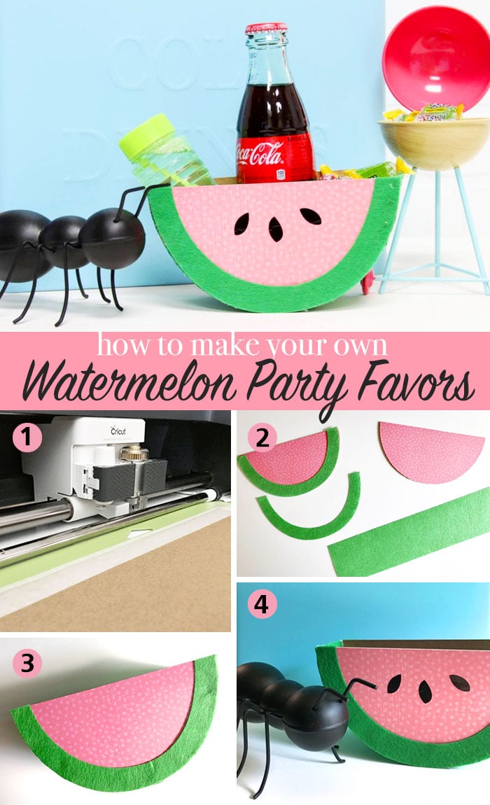 How to make a cute watermelon favor box - project design by Jessica Roe