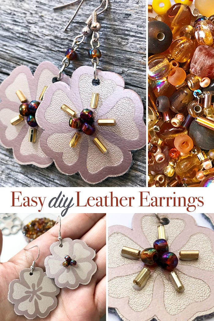 Make Easy DIY Leather earrings with your Cricut - project design by Jen Goode