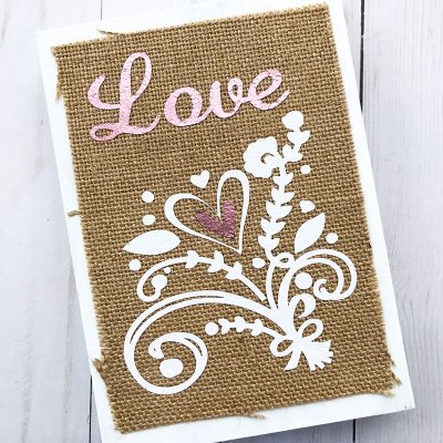 Make a pretty burlap sign with iron-on vinyl