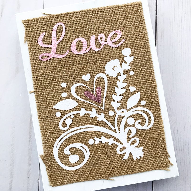 Make a pretty burlap sign with iron-on vinyl