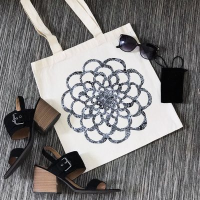 Decorate a tote bag with iron-on vinyl - a Cricut project designed by Jen Goode
