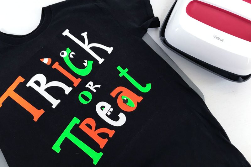 Use multiple iron-on colors to create fun Halloween shirt designs