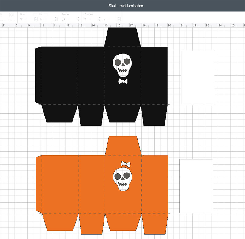 Set up the mini Halloween treat bag in Cricut Design Space