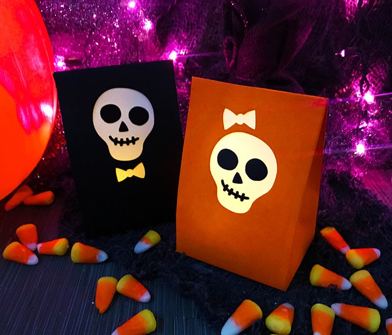 How to make mini Halloween Treat Bags - Cricut project and SVG cut files designed by Jen Goode