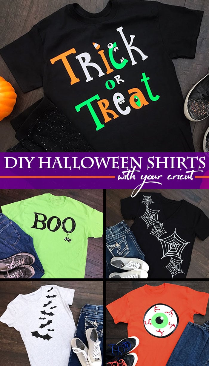 Make your own easy Halloween shirts using designs by Jen Goode and your Cricut