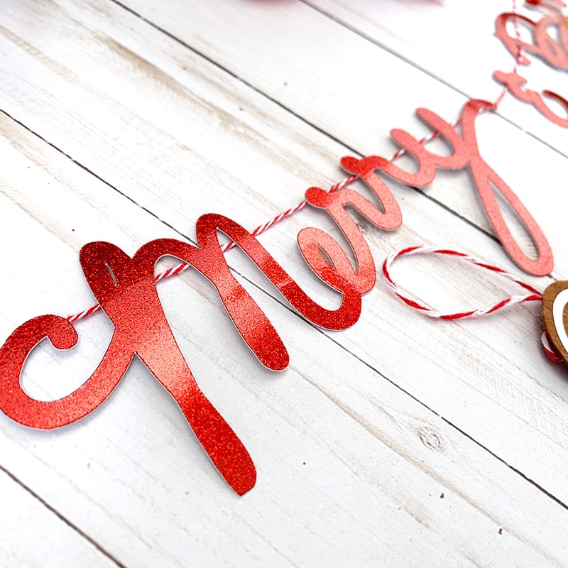 Cut word art with your Christmas to use with your holiday decor