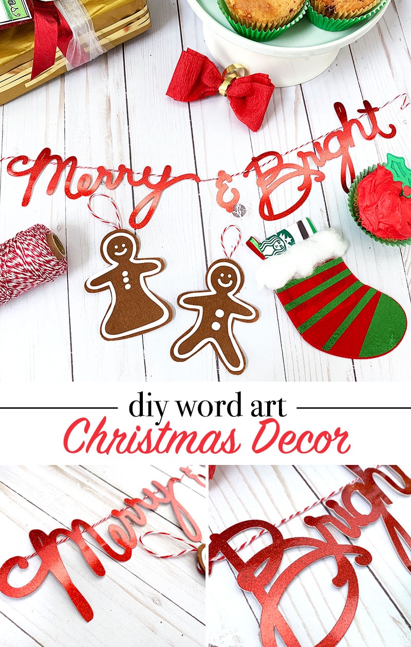 Use word art to make garland or decorate your holiday table