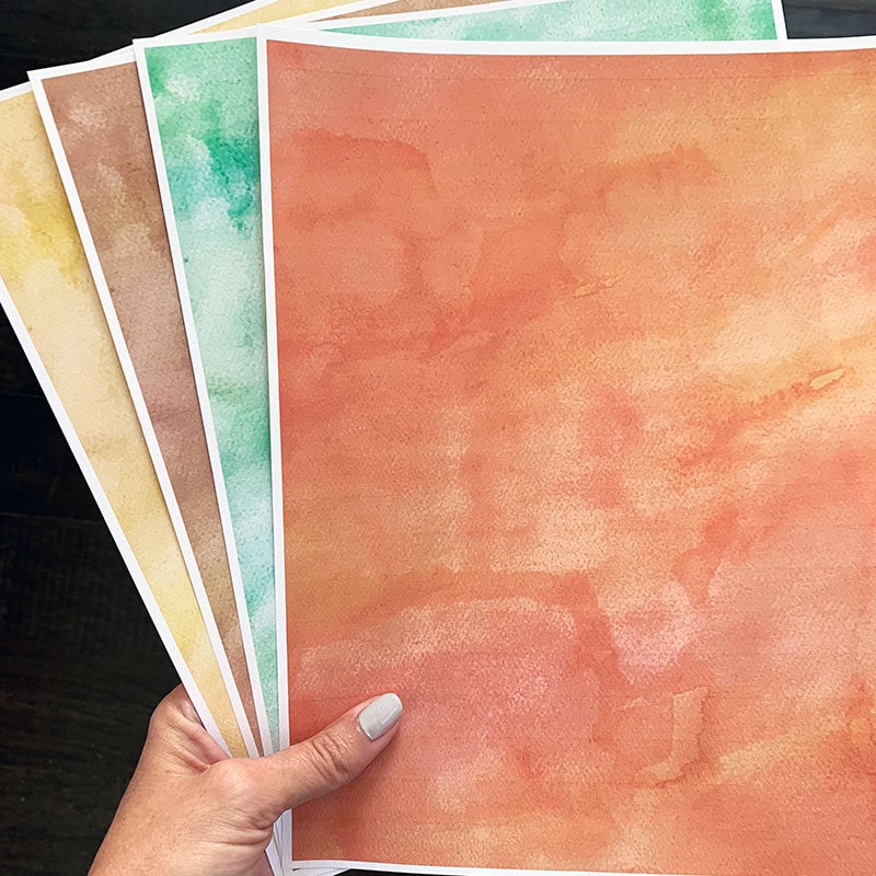 Watercolor paper you can print and use in your paper crafts