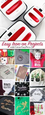Easy Iron-on Projects with Cricut EasyPress 2 - 100 Directions