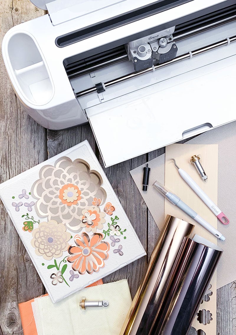 Create mixed media art with your Cricut Maker - project design by Jen Goode