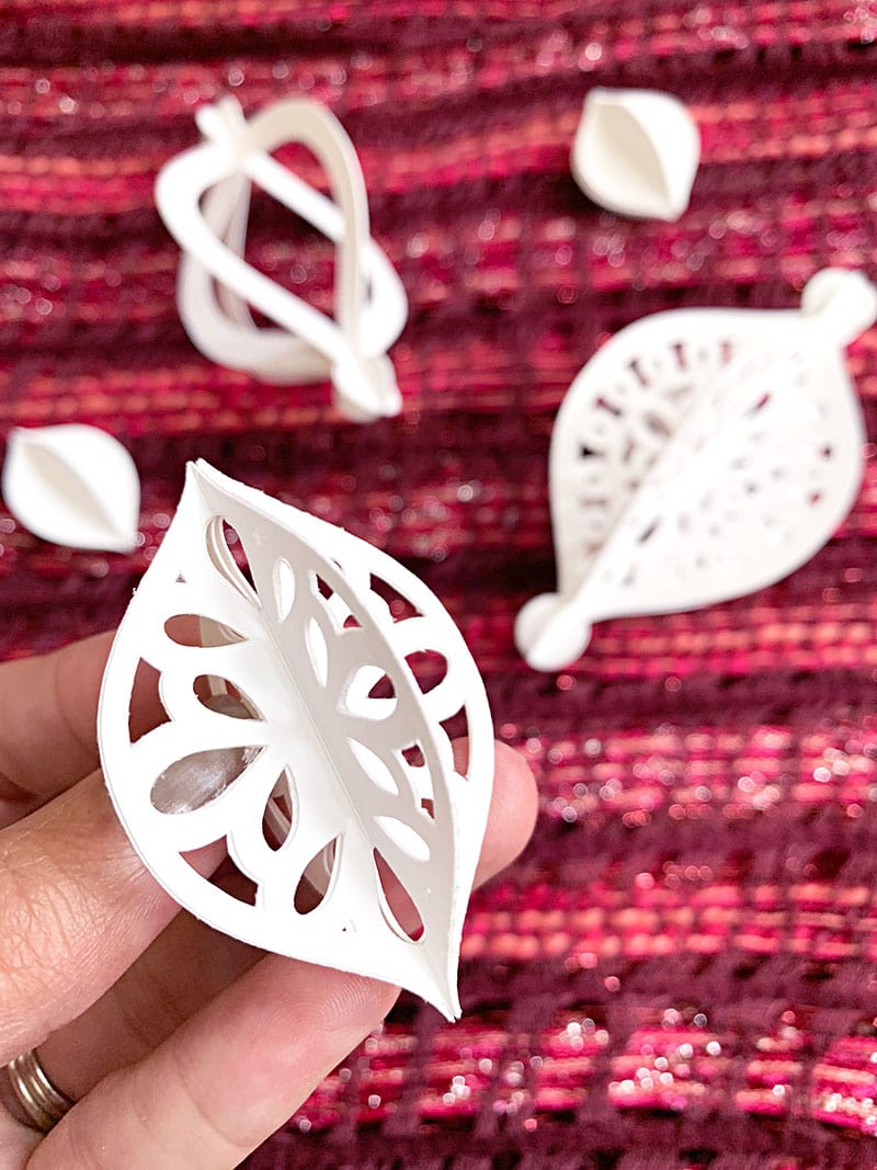 mini paper ornament you can make with your Cricut