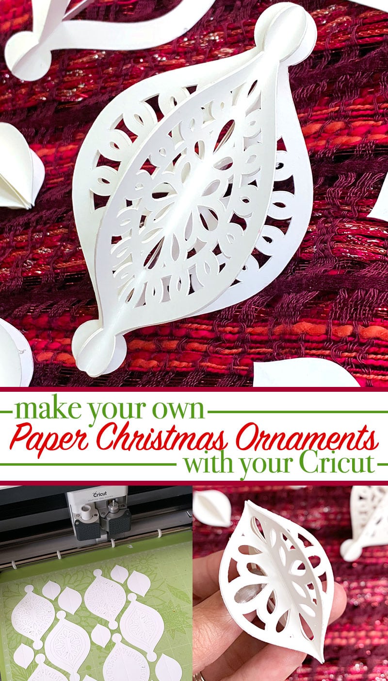 Make your own homemade Christmas ornaments with your Cricut plus a pretty SVG cut design created by Jen Goode.