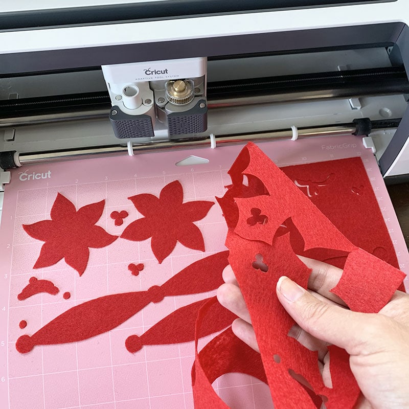 Cricut Maker cutting felt