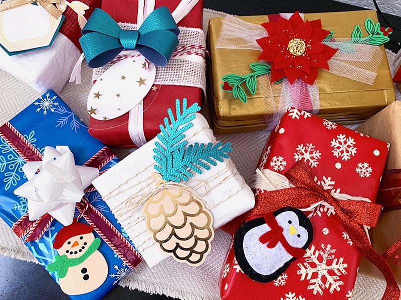 DIY Holiday Gift Toppers with Cricut - Crafting in the Rain