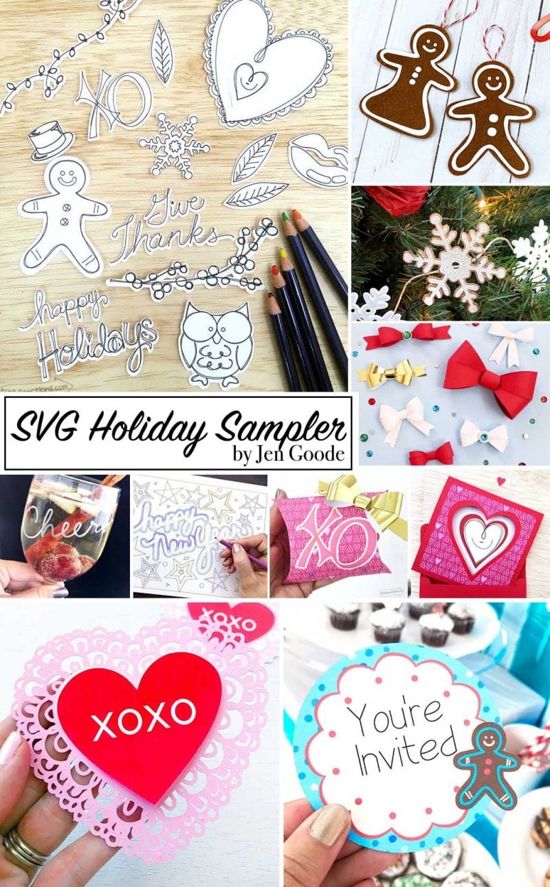 SVG Holiday Sampler - cut file art by Jen Goode