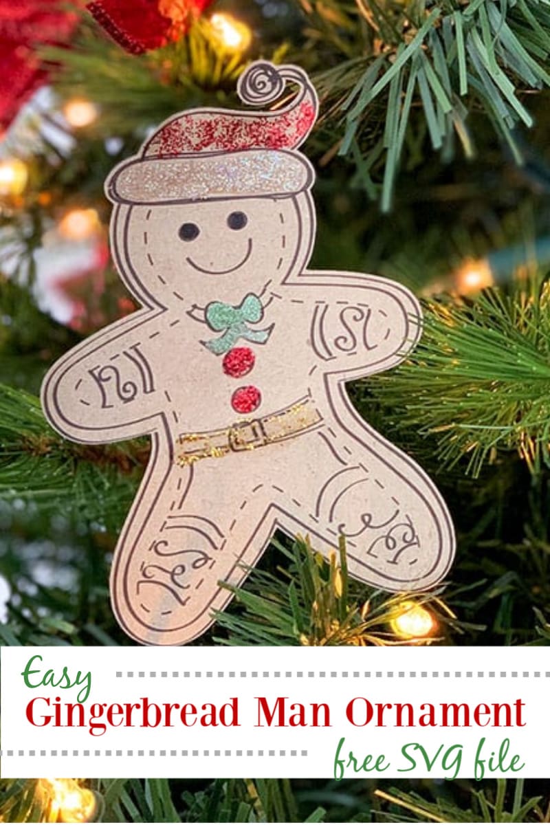 Paper gingerbread man tag by Jen Goode