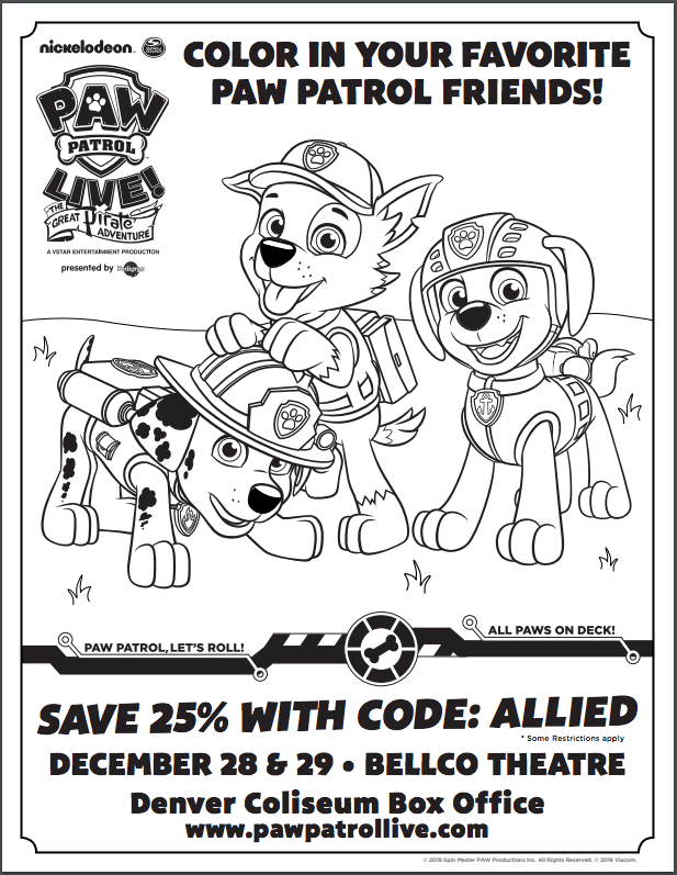 Paw Patrol Activity Sheet