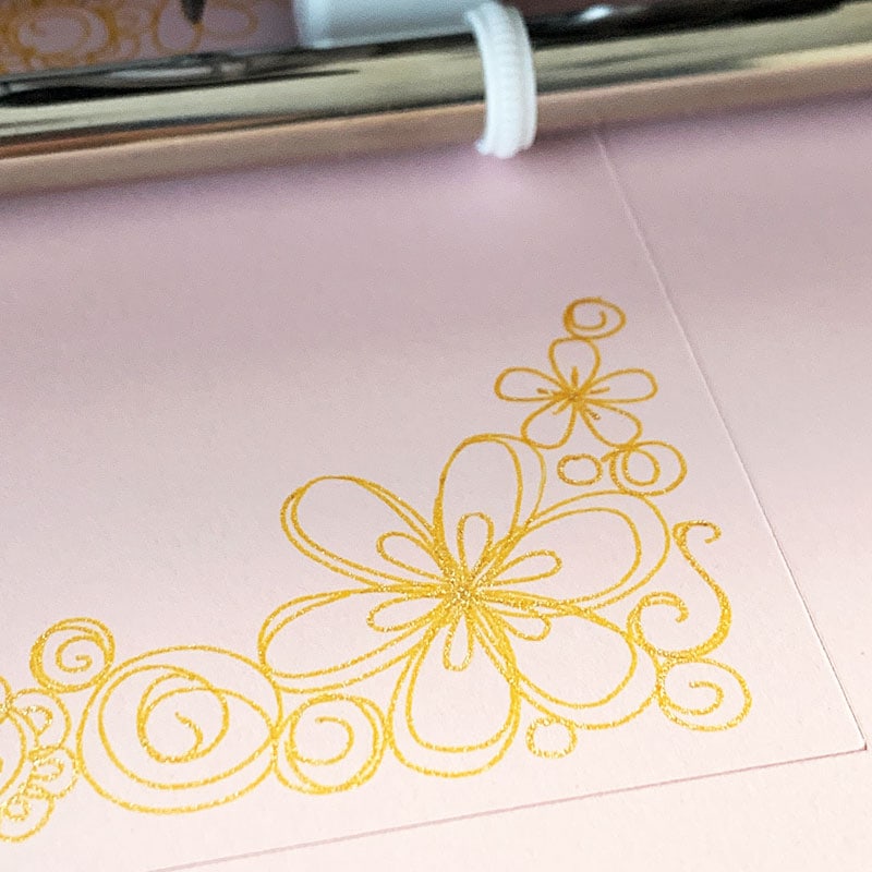 Add accents with a glitter pen for your Cricut machine... look at the sparkle